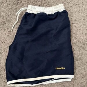 Chubbies Swim Trunks Mens Large Blue Elastic Waist Stretch Casual Inseam 6.5